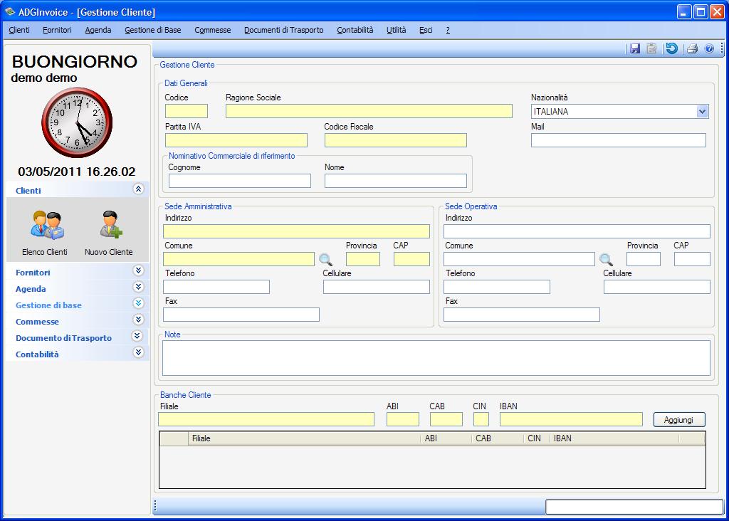 Gestione Clienti e Fornitori